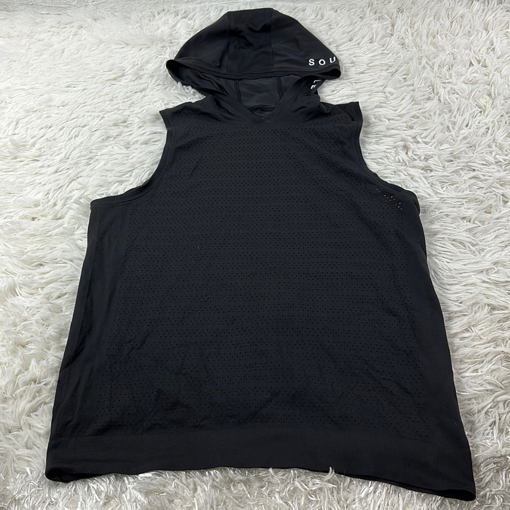 Lululemon Breeze By Hooded Tank Squad Black / Black